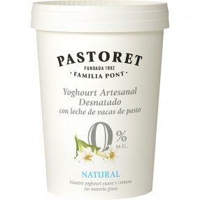 PASTORET Yogur natural desnatado 0% artesano envase 500 grs